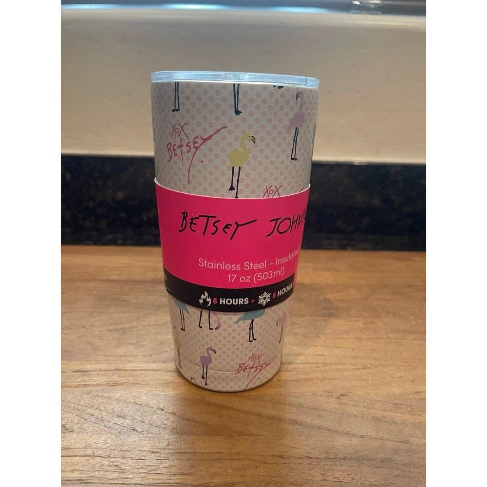 Betsey Johnson Flamingo 17 oz insulated Tumbler
